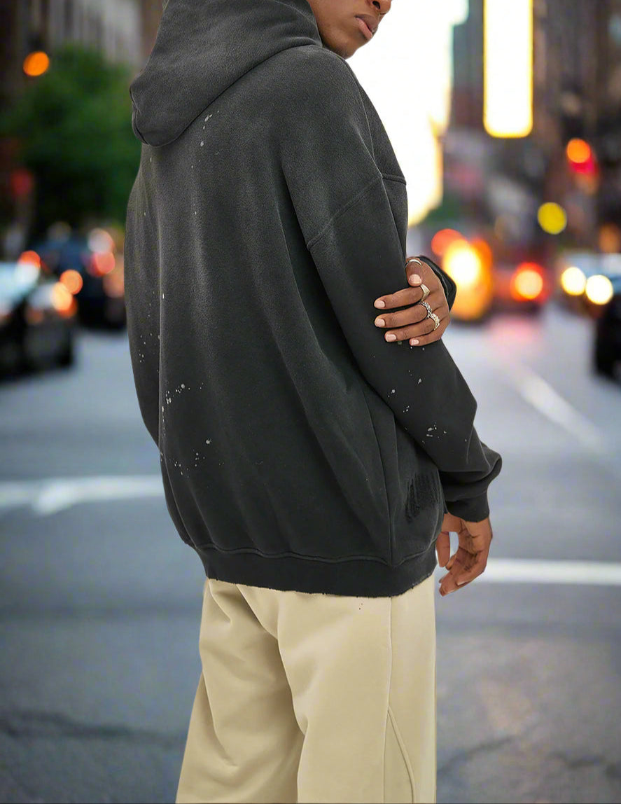 Vintage Frayed Fleece Hoodie